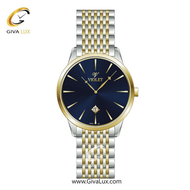 ساعت مچی اورجینال مردانه ویولت VIOLET نقره ای-طلایی | طلایی-نقره ای| سرمه ای| کد رفرنس 0551/2